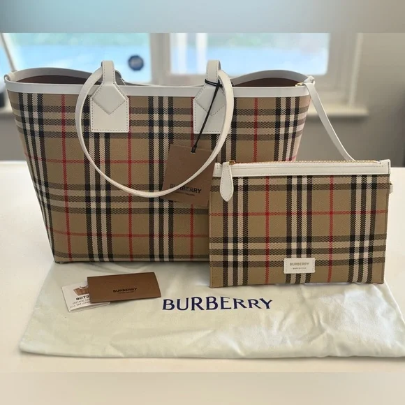NEW AUTHENTIC BURBERRY SMALL LONDON TOTE - Picture 7 of 16
